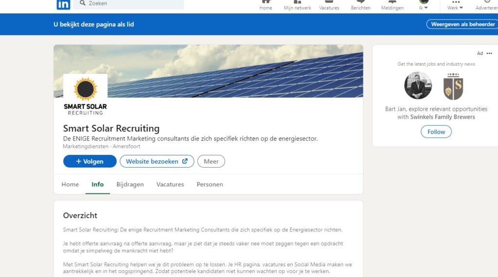 LinkedIn Bedrijfspagina